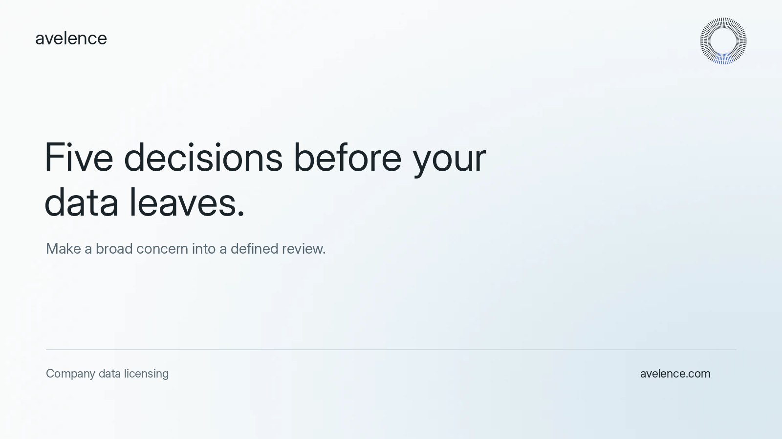 Five decisions before your data leaves.